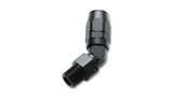 Vibrant -16AN Male NPT 45 Deg Hose End Fitting - 3/4 NPT | 26410