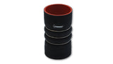 Vibrant 4 Ply Aramid Reinf Silicone Hump Hose conn 4in ID x 6in long 3 reinforcement ring MATTE BLK | 11822