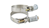 Vibrant SS T-Bolt Clamps Pack of 2 Size Range: 3.53in to 3.83in OD For use w/ 3.25in ID Coupling | 27832