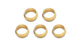 Vibrant Brass Olive Inserts 1/2in - Pack of 5 | 16468