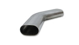 Vibrant 3.5in Oval (Nominal Size) T304 SS 45 deg Mandrel Bend 6in x 6in leg lengths | 13192