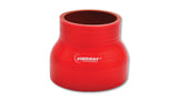 Vibrant 4 Ply Reinforced Silicone Transition Connector - 1.75in I.D. x 2.5in I.D. x 3in long (RED) | 2838R