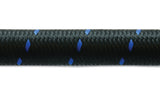 Vibrant -10 AN Two-Tone Black/Blue Nylon Braided Flex Hose (10 foot roll) | 11970B