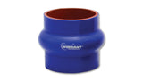 Vibrant 4 Ply Reinforced Silicone Hump Hose Connector - 2.25in I.D. x 3in long (BLUE) | 2731B