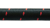 Vibrant -12 AN Two-Tone Black/Red Nylon Braided Flex Hose (20 foot roll) | 11982R