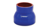 Vibrant 4 Ply Reinforced Silicone Transition Connector - 1.5in I.D. x 1.75in I.D. x 3in long (BLUE) | 2762B